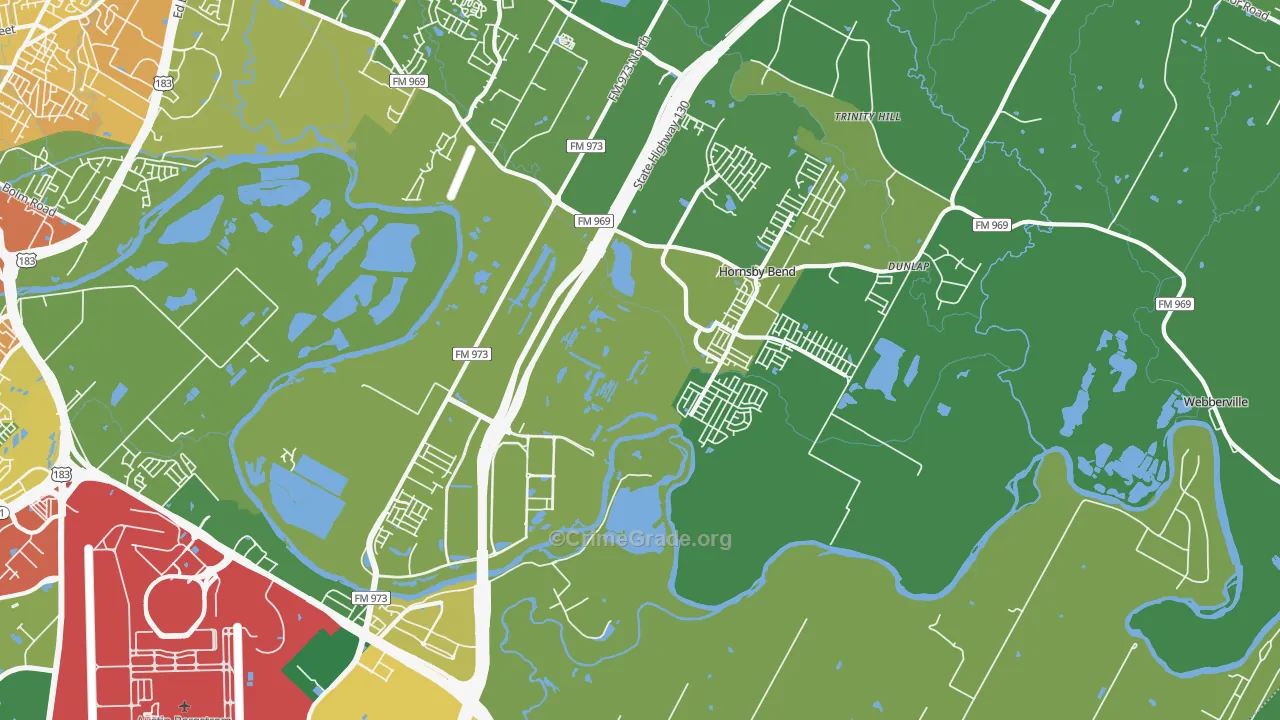 78725, TX Map of Theft Rates