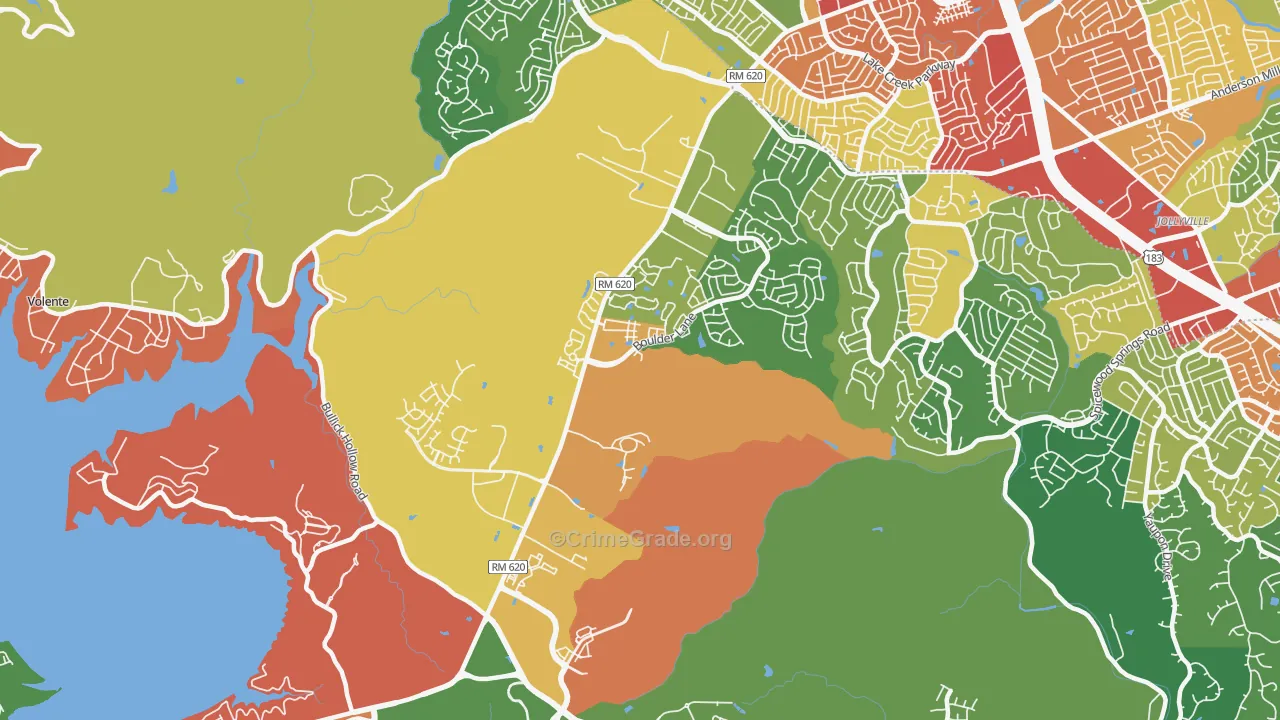 78726, TX Map of Theft Rates