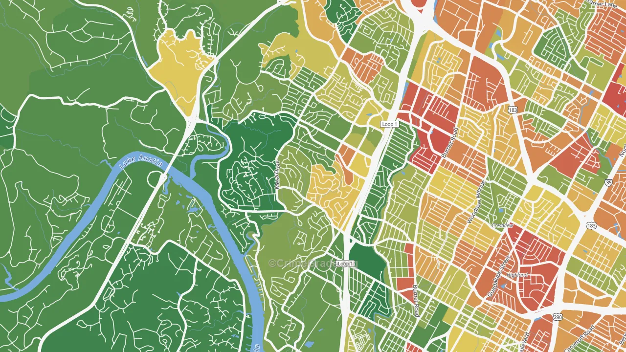 78731, TX Map of Theft Rates