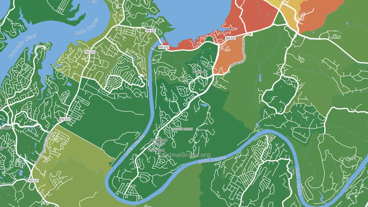 78732, TX Map of Theft Rates