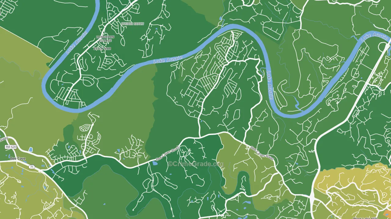 78733, TX Map of Theft Rates