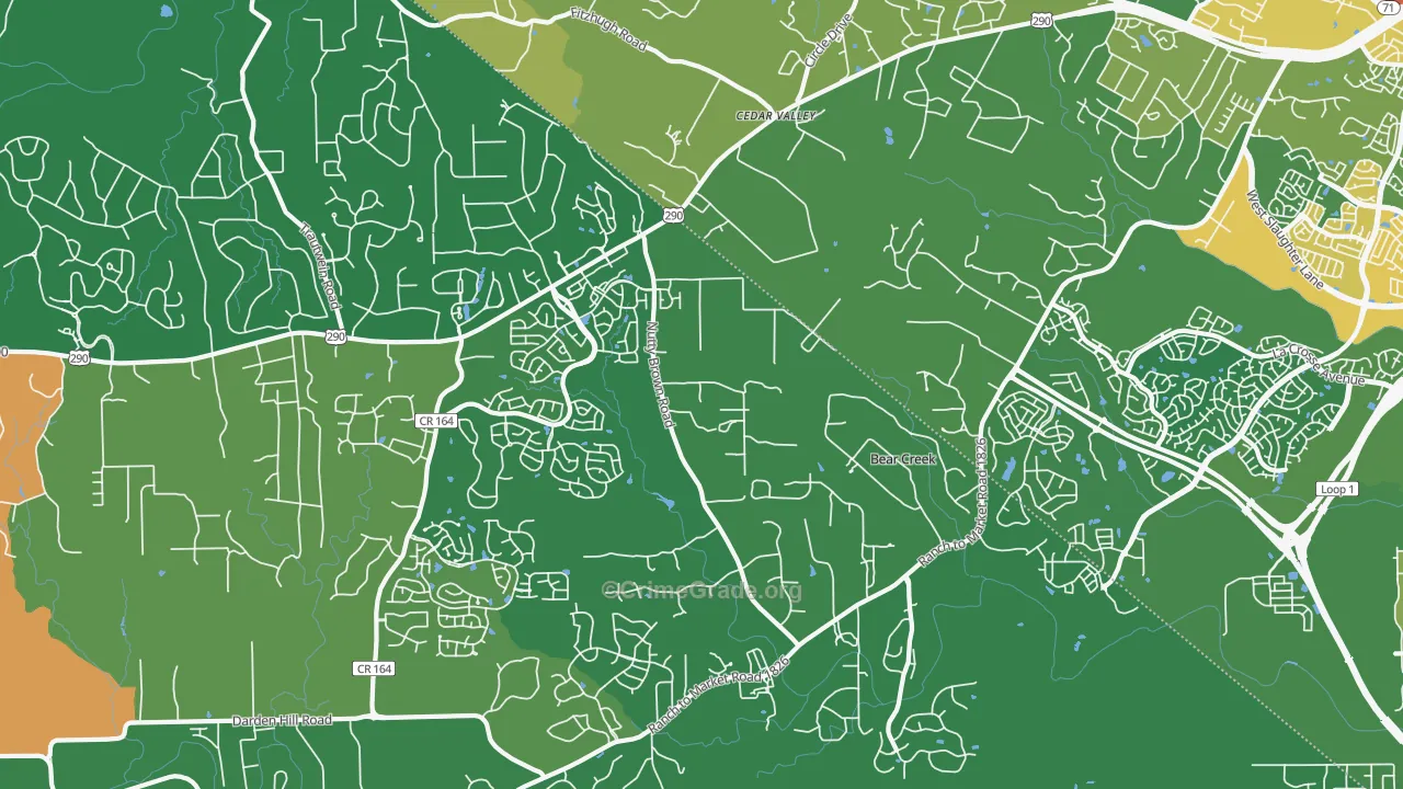 78737, TX Map of Theft Rates
