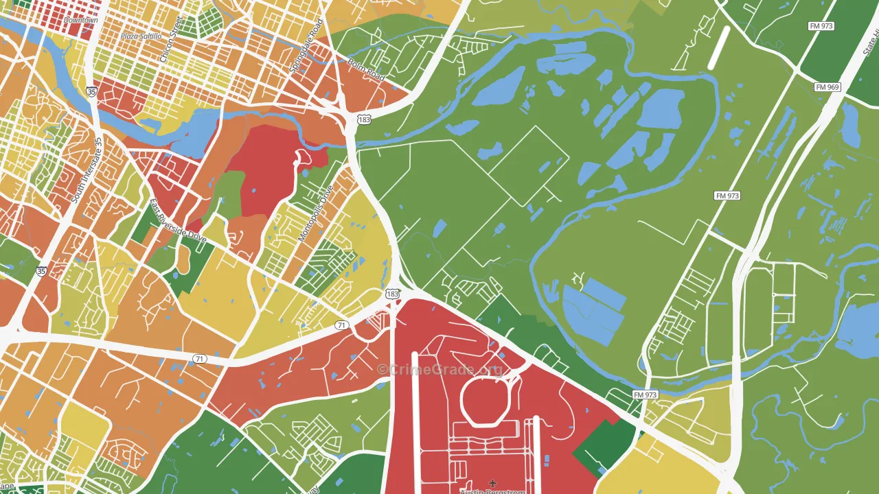 78742, TX Map of Theft Rates