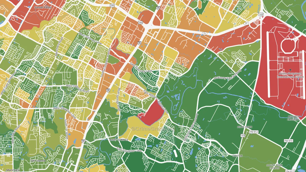 78744, TX Map of Theft Rates