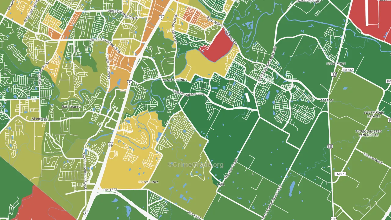 78747, TX Map of Theft Rates