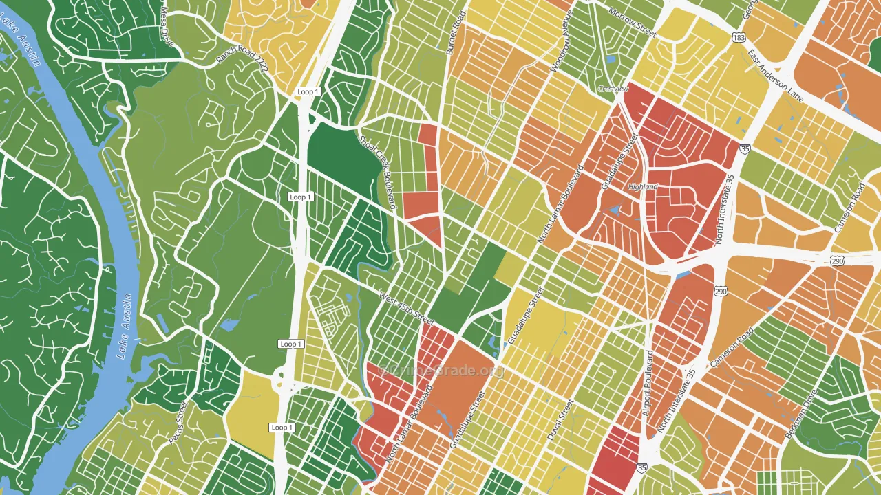 78756, TX Map of Theft Rates