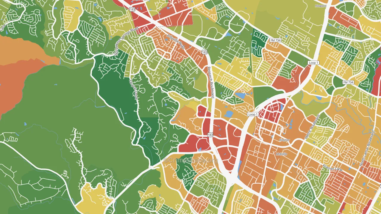 78759, TX Map of Theft Rates