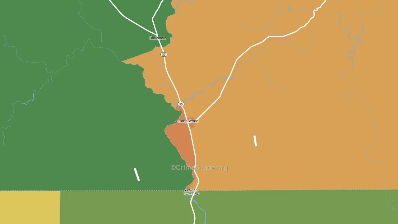 78833, TX Map of Theft Rates