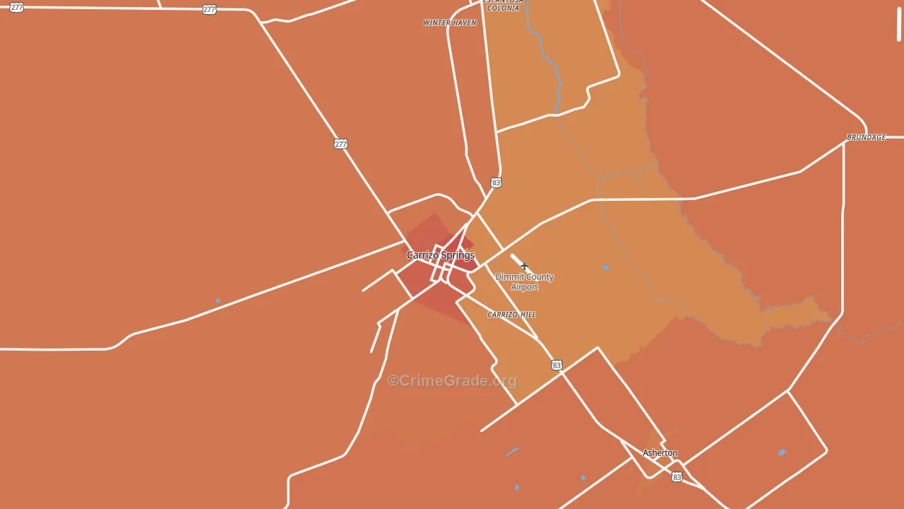 78834, TX Map of Theft Rates