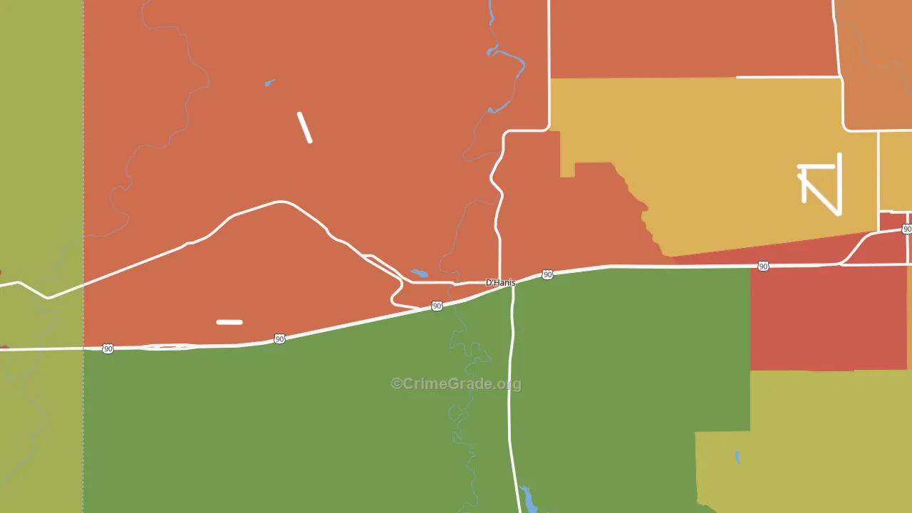 78850, TX Map of Theft Rates