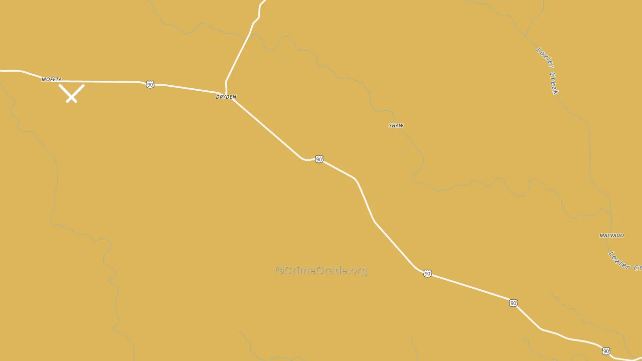 78851, TX Map of Theft Rates