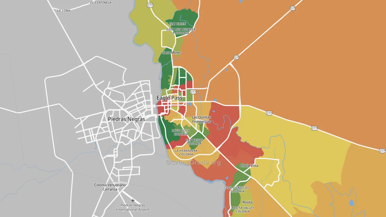 78852, TX Map of Theft Rates