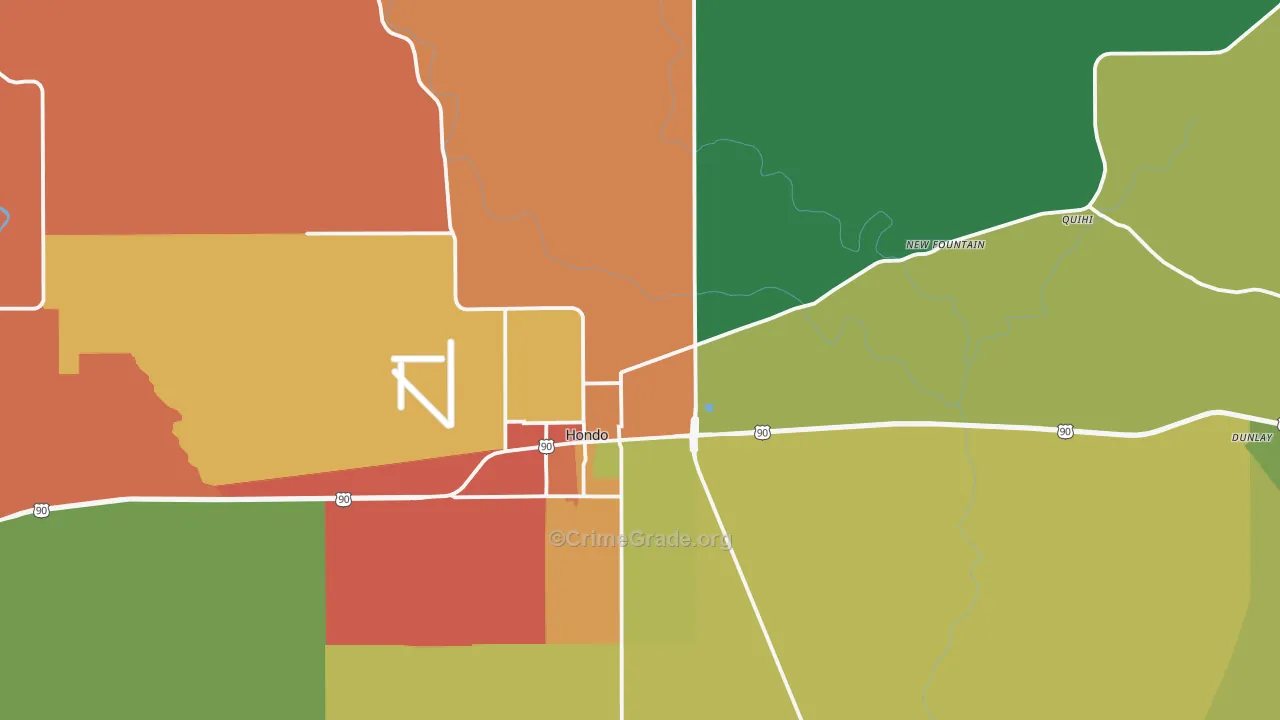78861, TX Map of Theft Rates