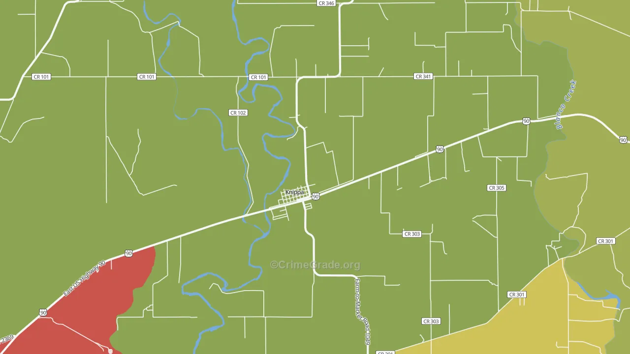 78870, TX Map of Theft Rates