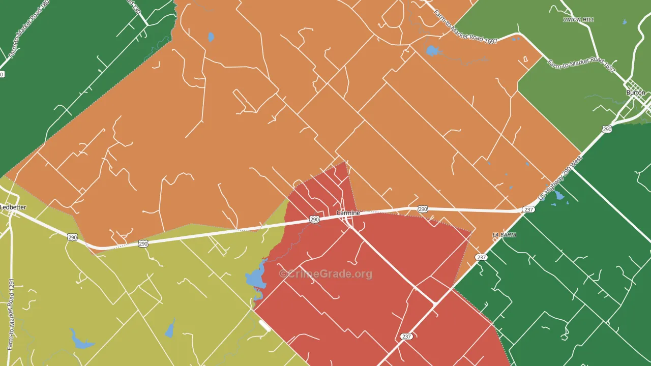 78932, TX Map of Theft Rates