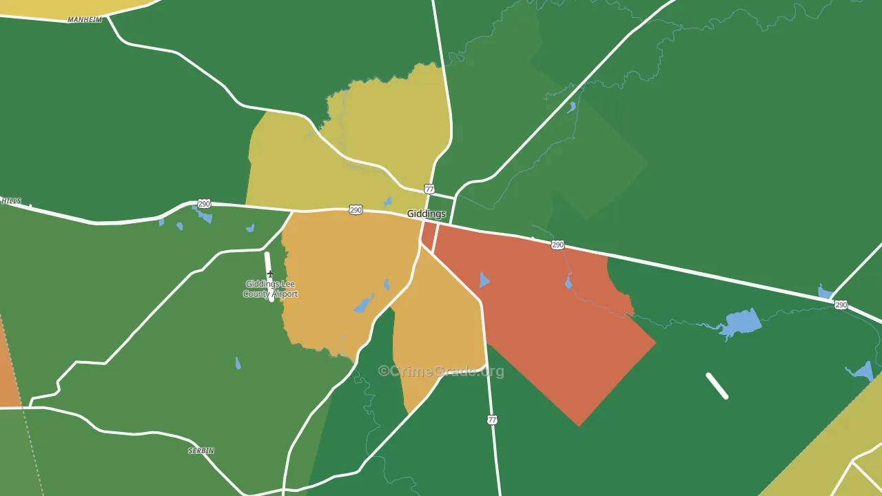 78942, TX Map of Theft Rates