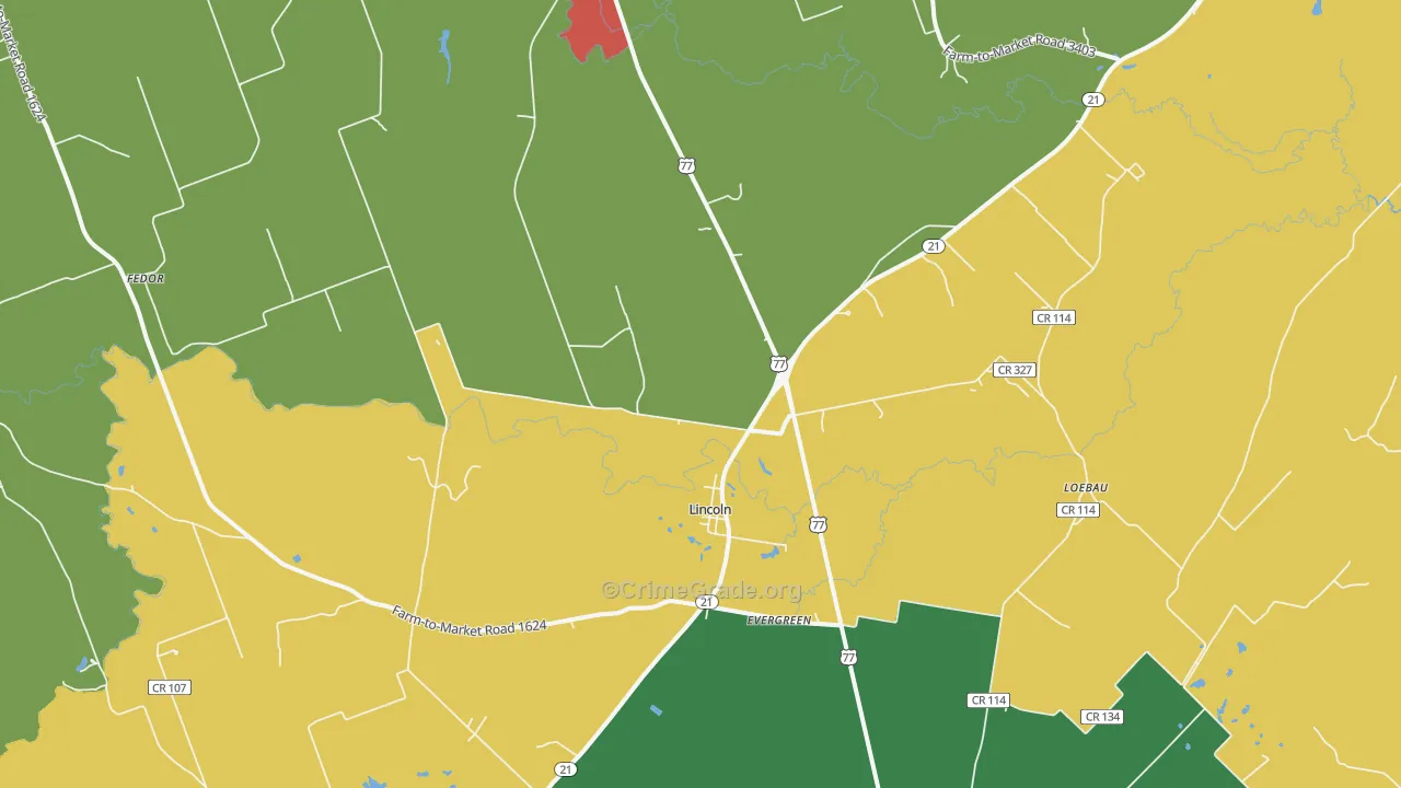 78948, TX Map of Theft Rates