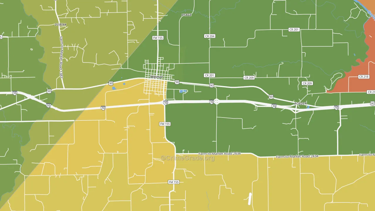 78962, TX Map of Theft Rates