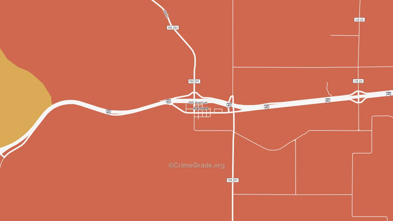 79002, TX Map of Theft Rates