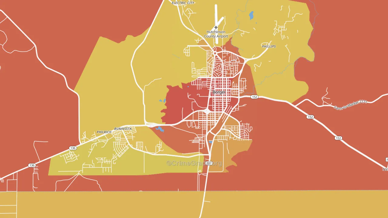 79007, TX Map of Theft Rates