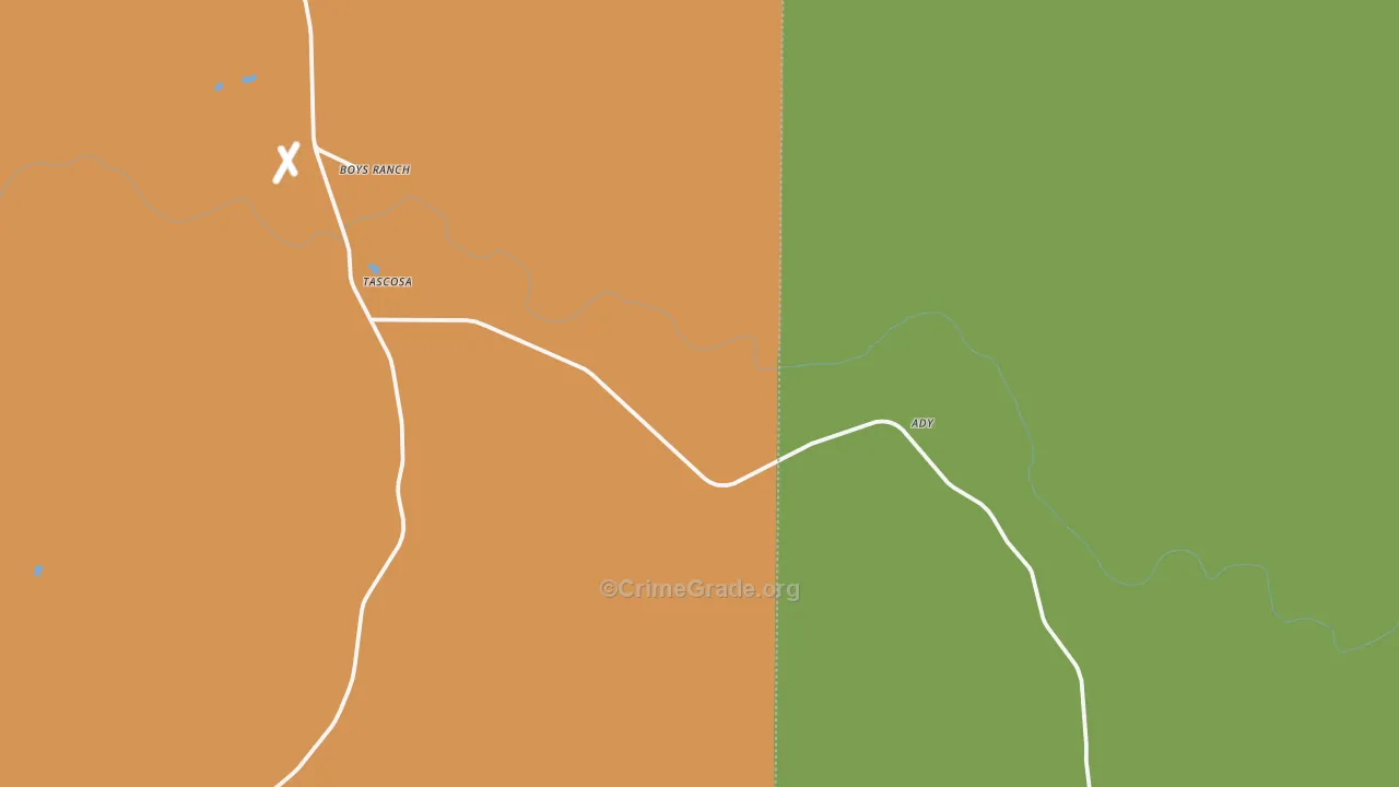 79010, TX Map of Theft Rates