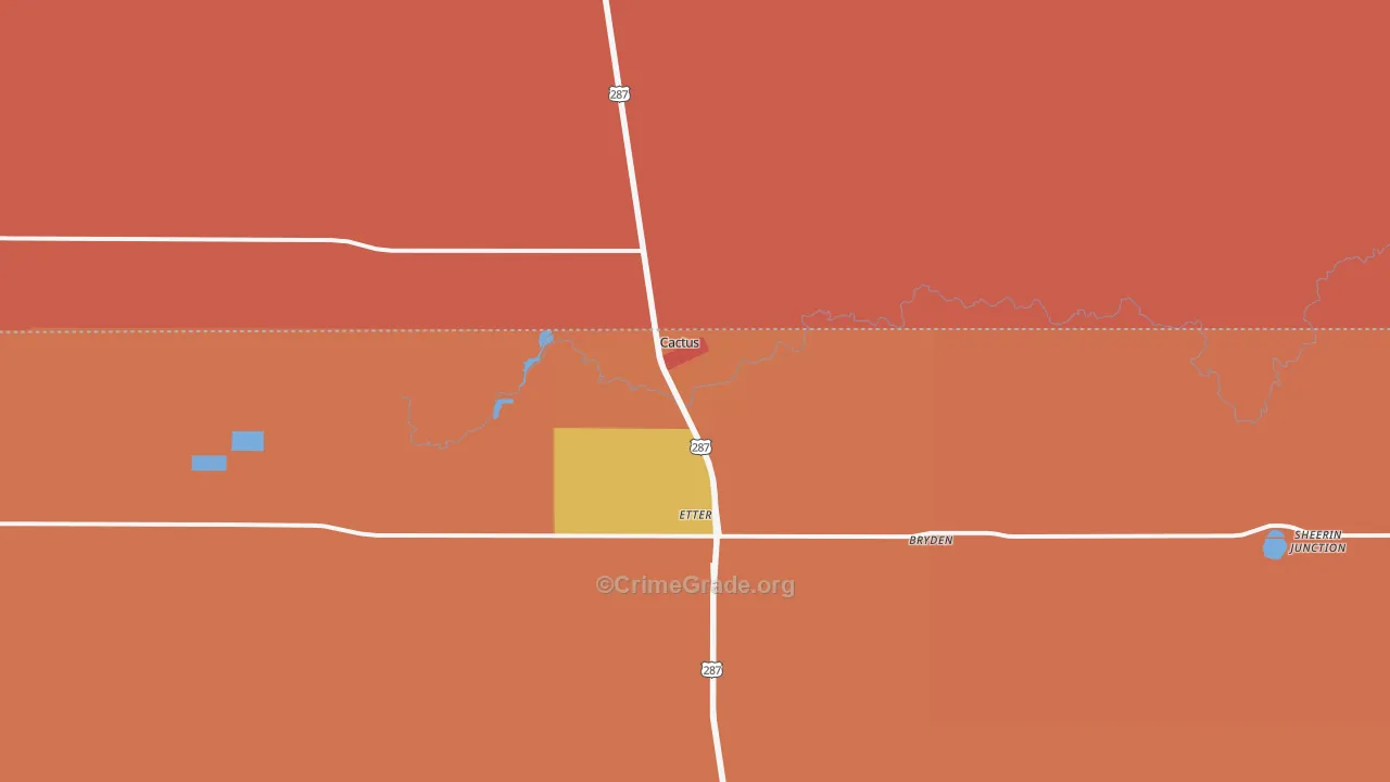 79013, TX Map of Theft Rates
