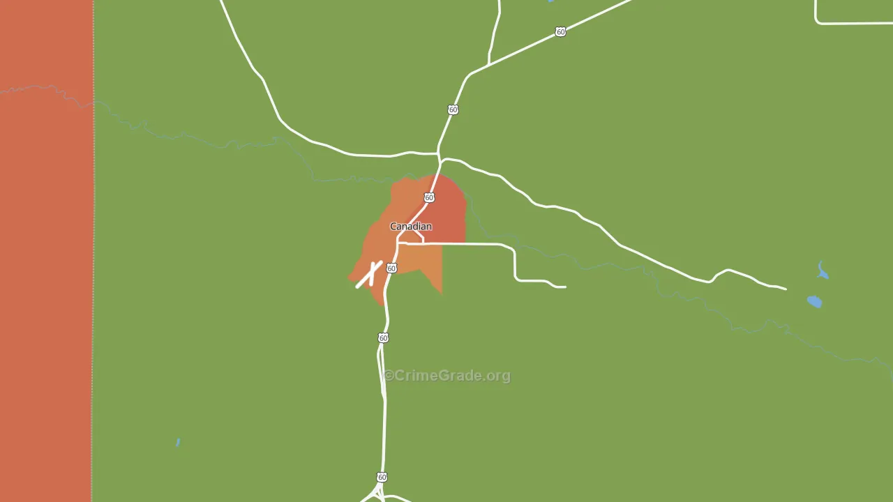79014, TX Map of Theft Rates