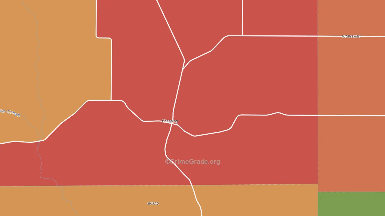 79018, TX Map of Theft Rates