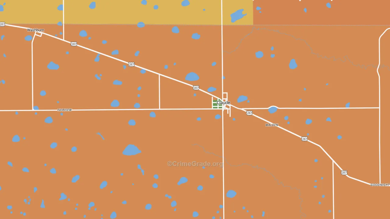 79019, TX Map of Theft Rates