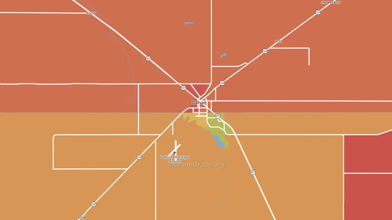 79022, TX Map of Theft Rates