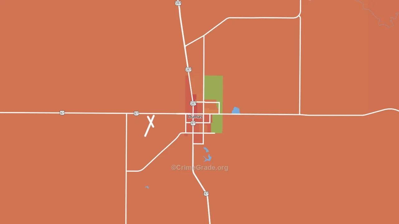 79029, TX Map of Theft Rates