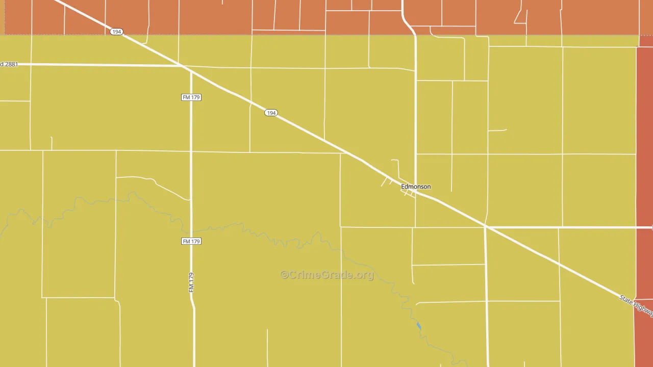 79032, TX Map of Theft Rates