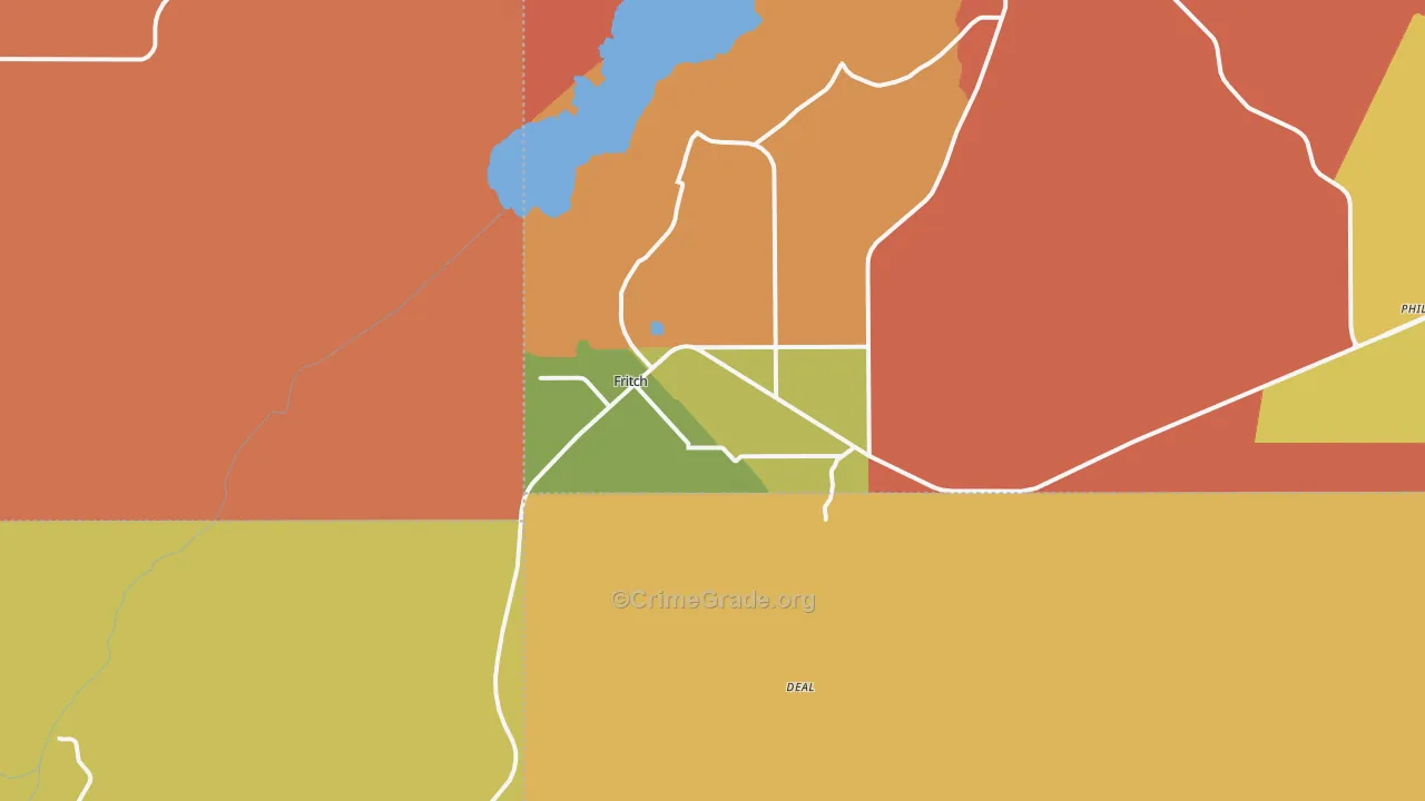 79036, TX Map of Theft Rates