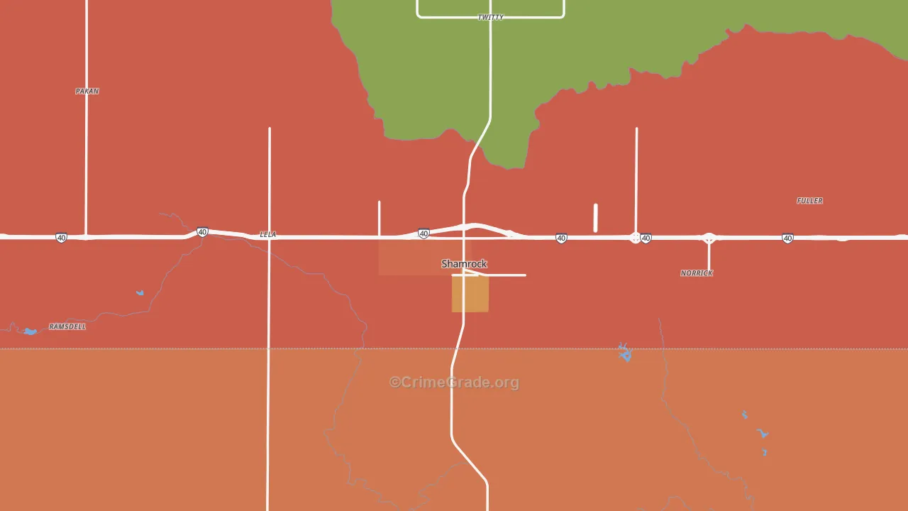 79079, TX Map of Theft Rates