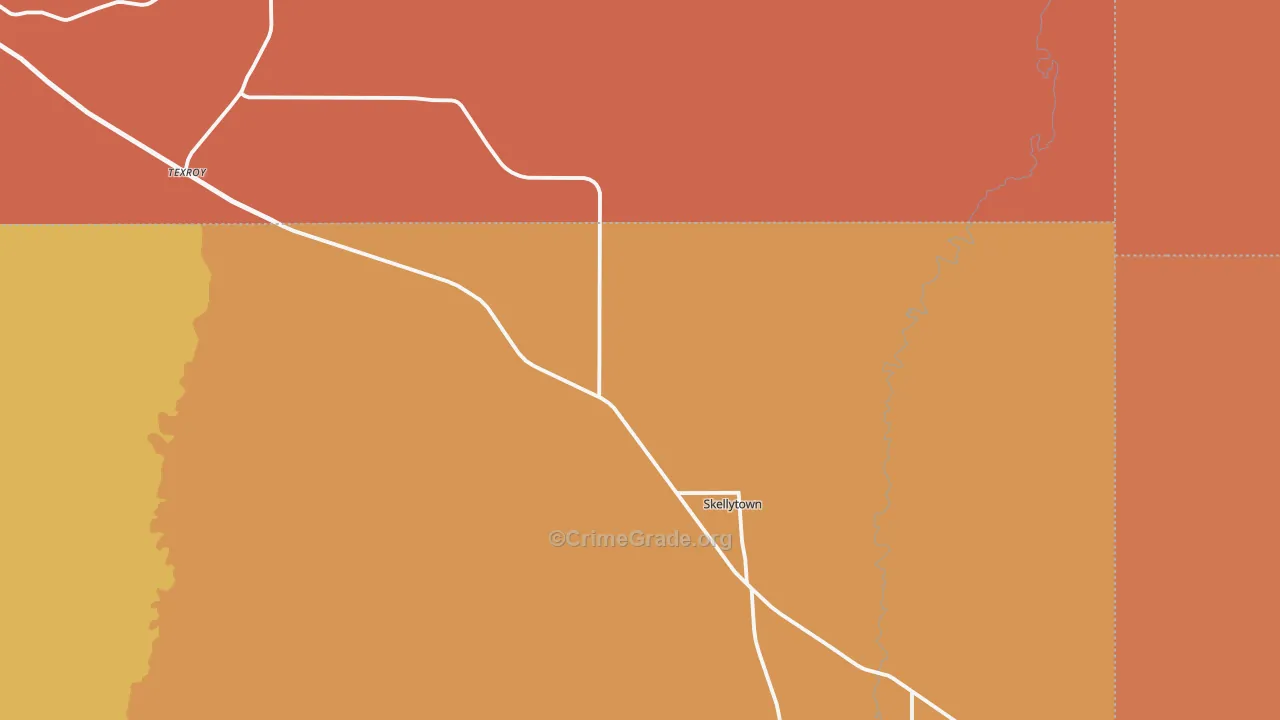 79080, TX Map of Theft Rates