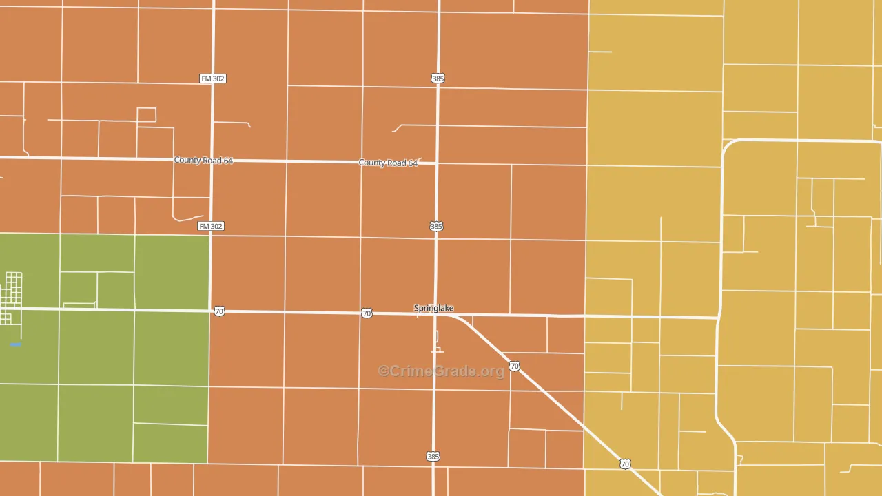 79082, TX Map of Theft Rates