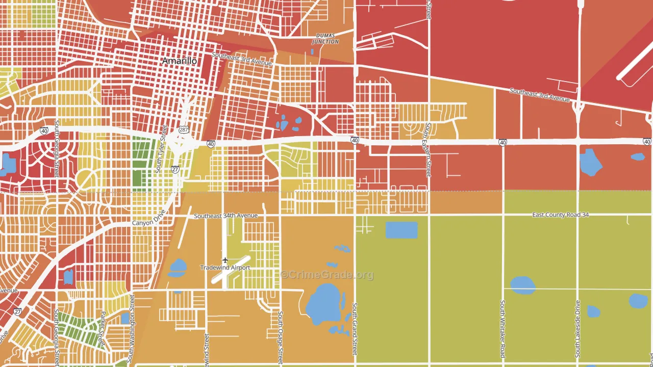 79103, TX Map of Theft Rates