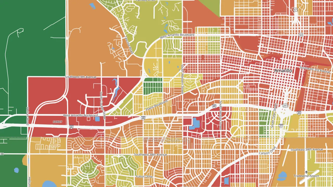79106, TX Map of Theft Rates