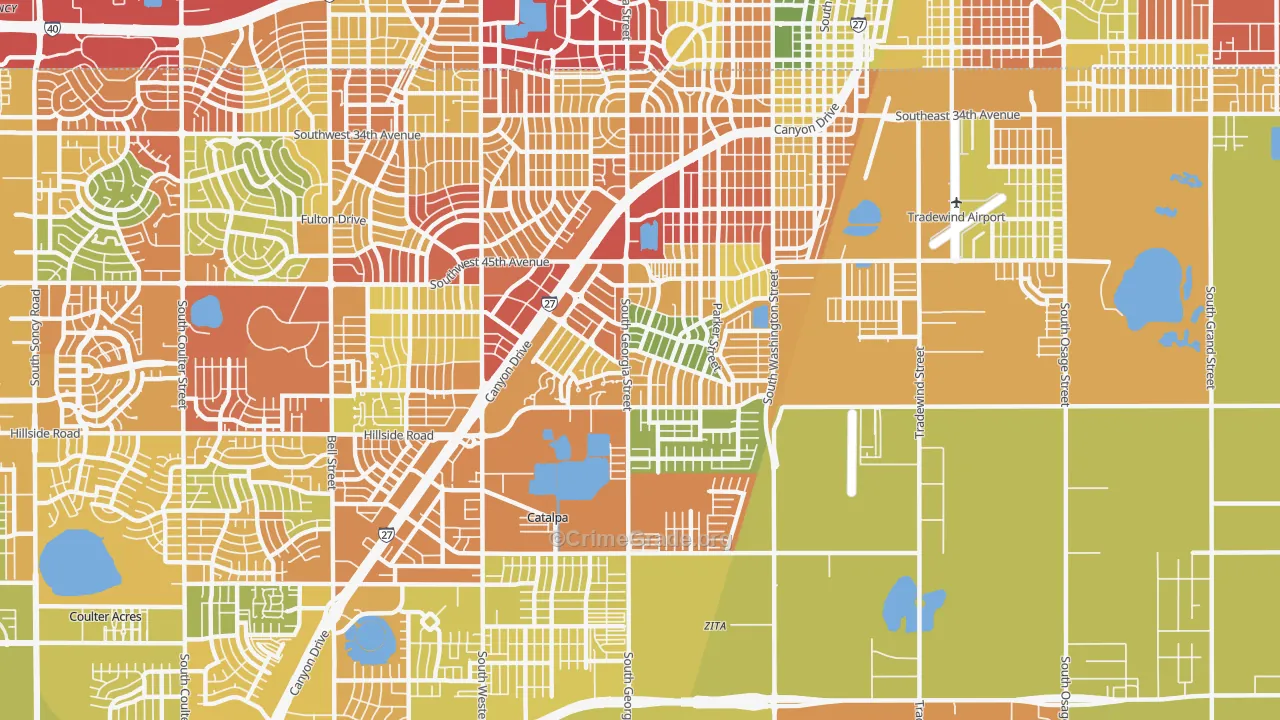 79110, TX Map of Theft Rates