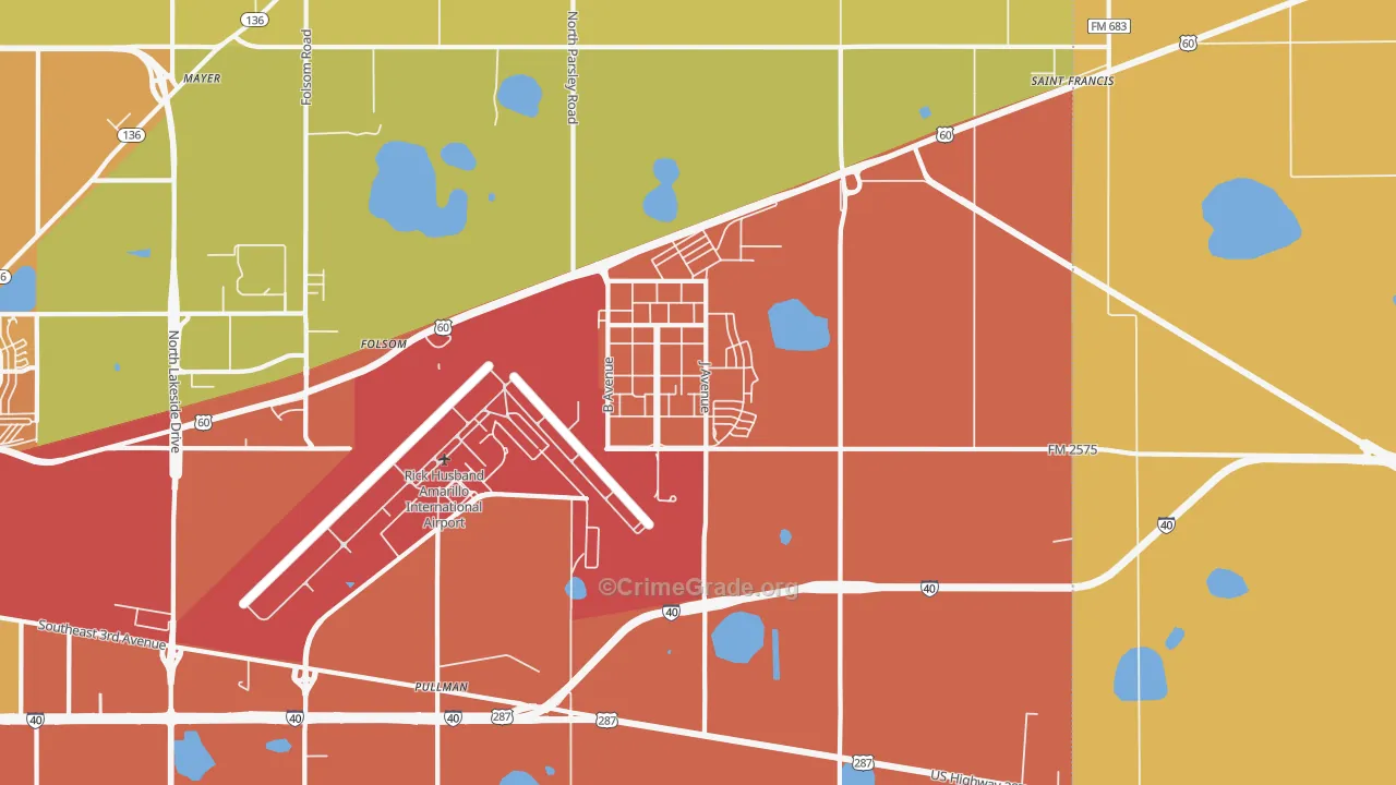 79111, TX Map of Theft Rates