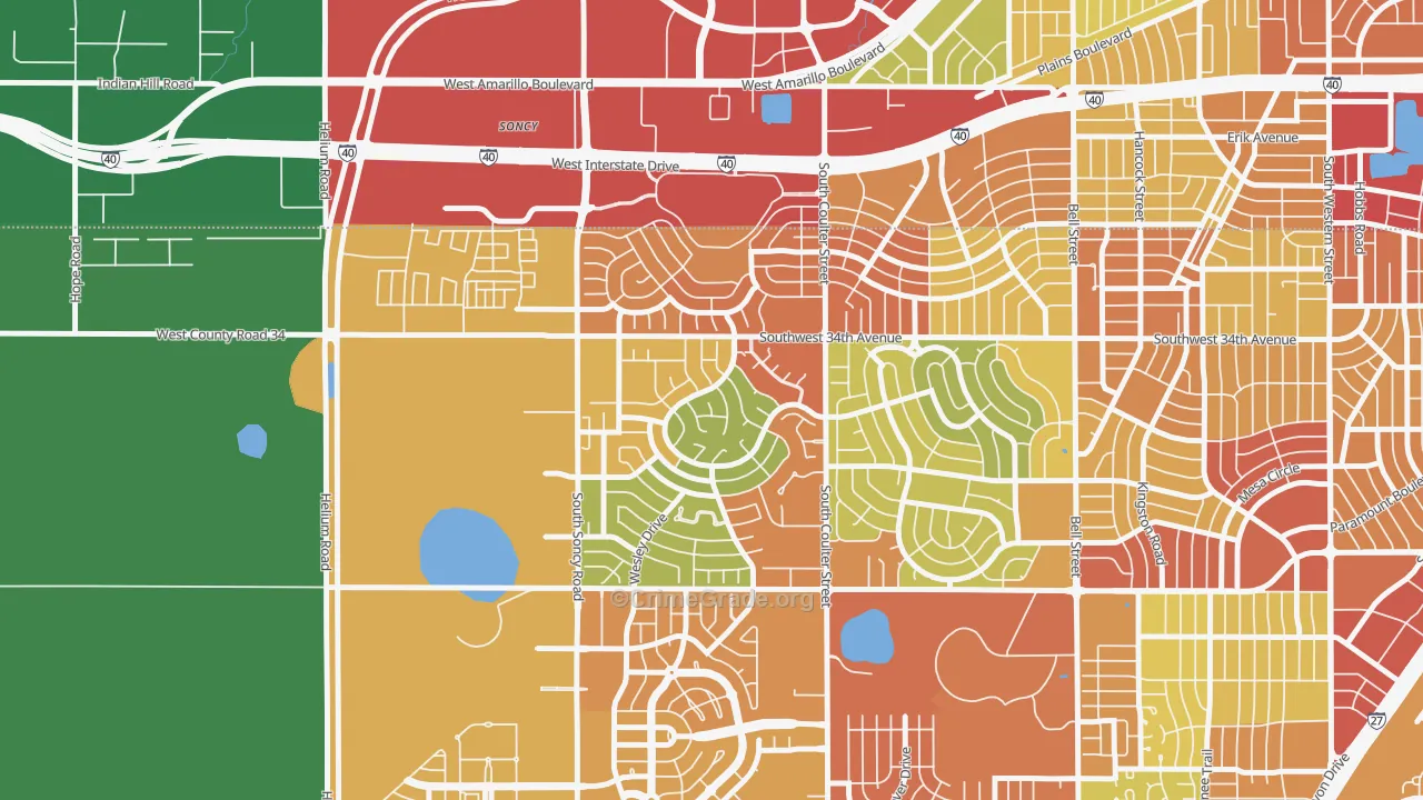 79121, TX Map of Theft Rates