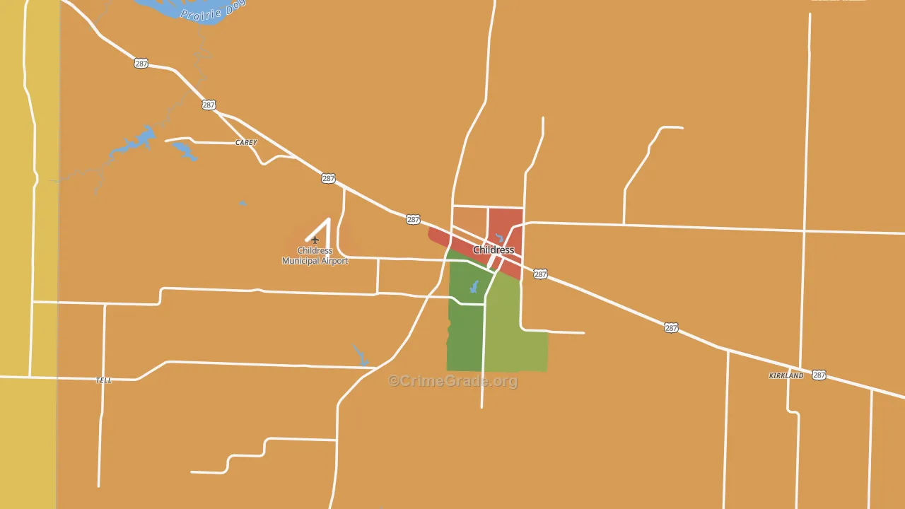 79201, TX Map of Theft Rates