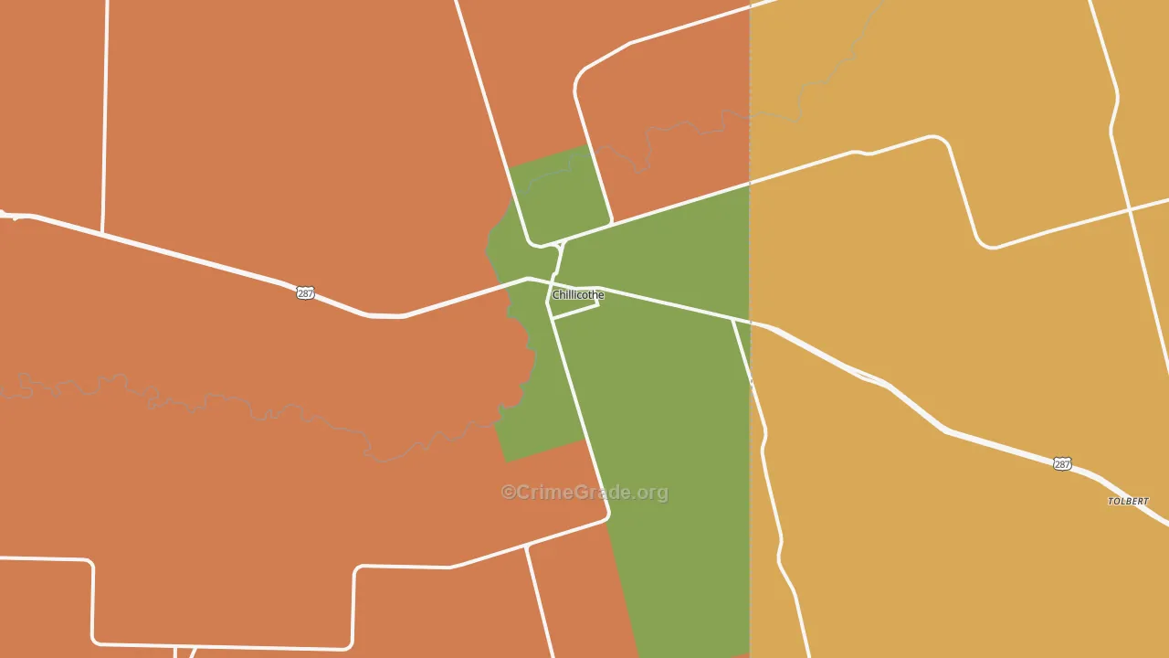 79225, TX Map of Theft Rates