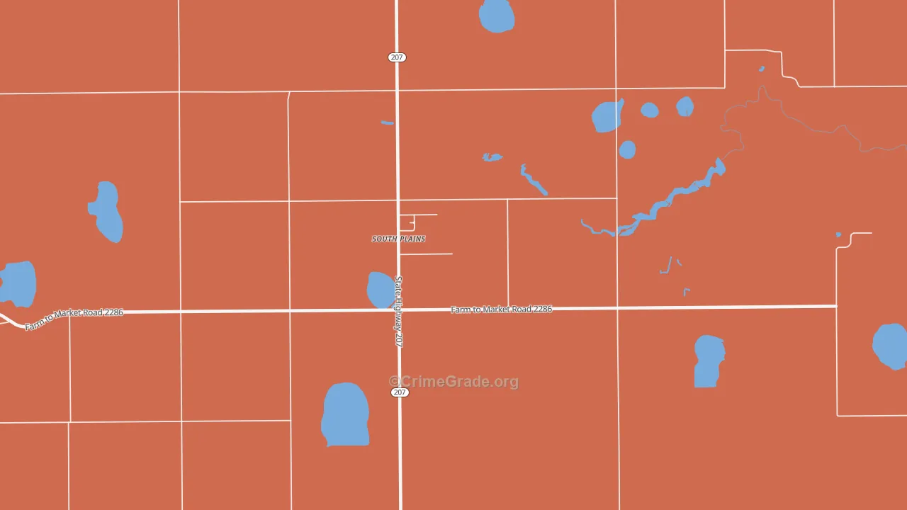 79258, TX Map of Theft Rates