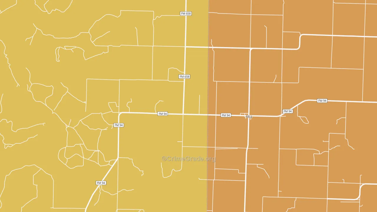 79259, TX Map of Theft Rates