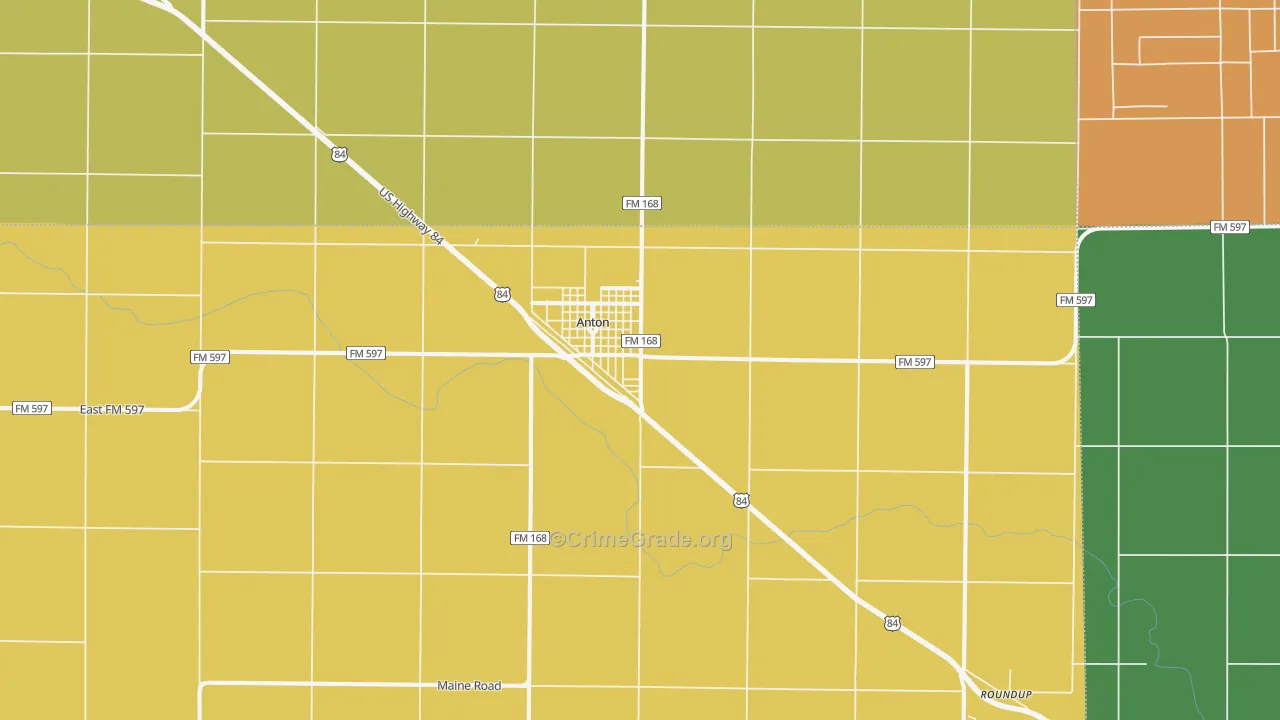 79313, TX Map of Theft Rates