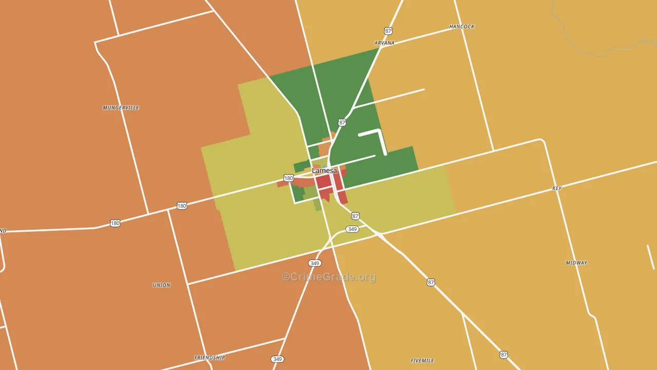 79331, TX Map of Theft Rates