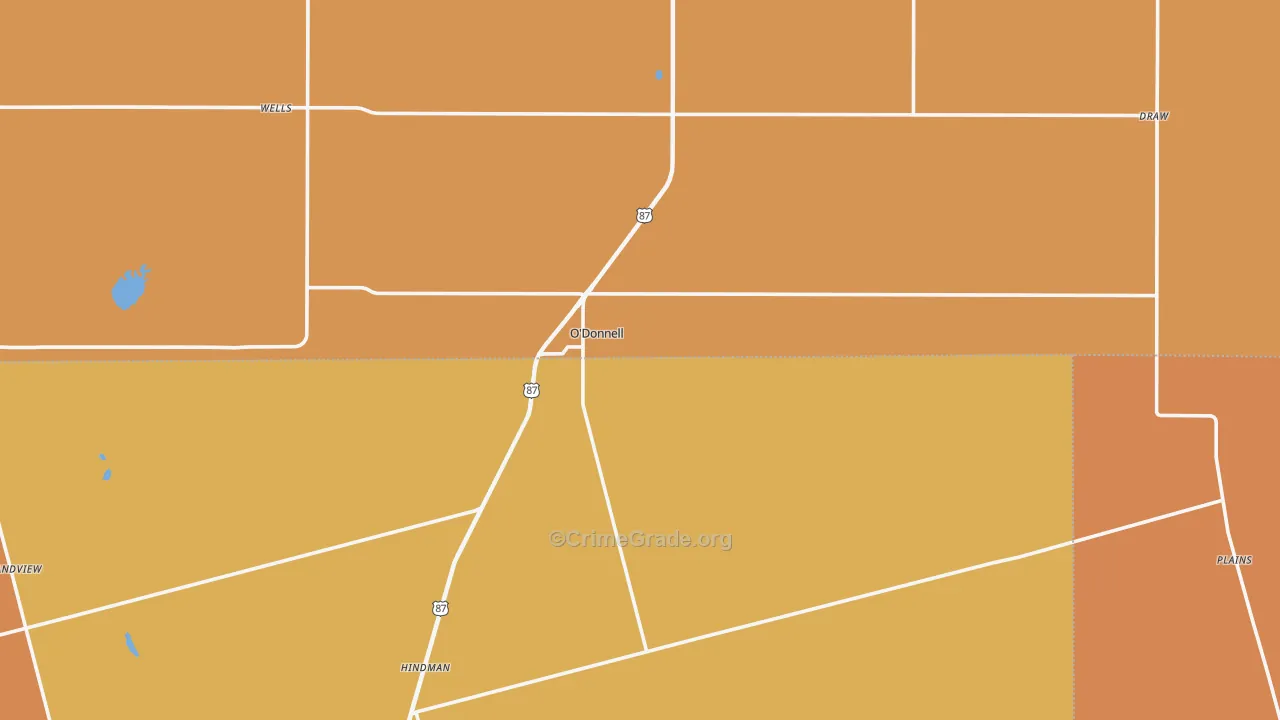 79351, TX Map of Theft Rates