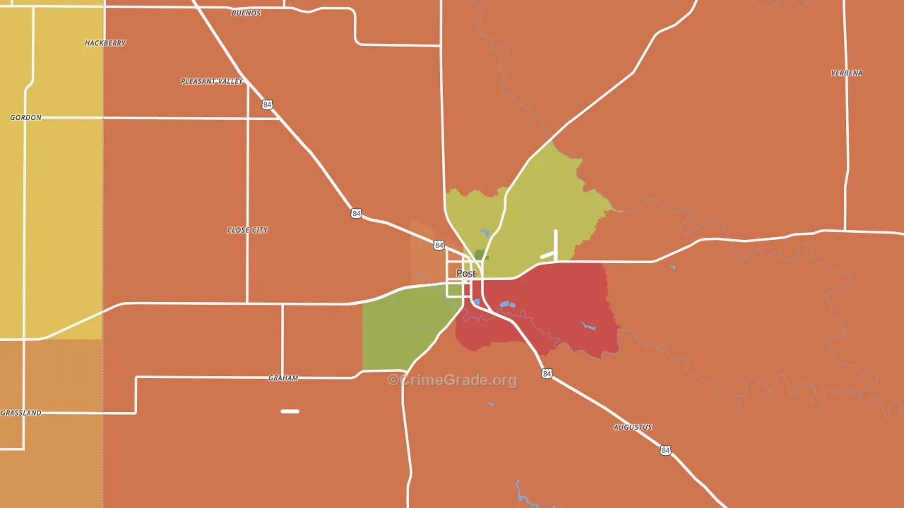 79356, TX Map of Theft Rates
