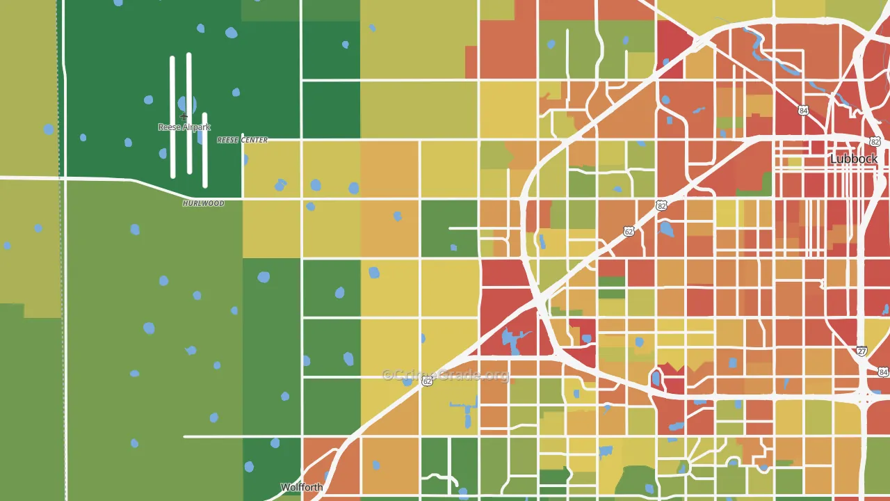 79407, TX Map of Theft Rates